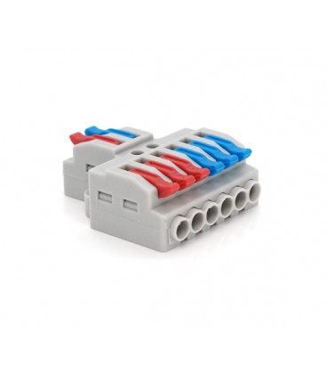 Параллельный разветвитель- сплиттер проводов, 6 выходов, 400В 32А, 0.08- 4мм2, SPL-62, серая, упаковка 5 шт, цена за упаковку