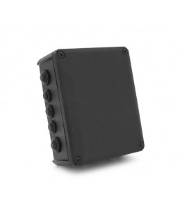 Коробка распределительная герметичная/внешняя 150х115х65мм, IP66 пластик, (РР) 10 гермовводов, черная/антрацит