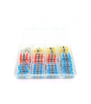 Набор термоусадочных гильз с припоем Q200 Red 0.5-1.50mm² (50) Blue 1.50-2.50mm² (100)Yellow 4.00-6.00mm² (10)White0.25-0.35mm² 