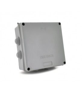 Коробка распределительная наружная PIPO Premium Р50 150х150х70мм, IP55, пластик, (РР) 8 гермовводов, серая, Q18