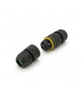 Кабельный соединитель EW-M16-3P, под кабель 3,5-7 мм, 3P, 17.5A, 450V, Black