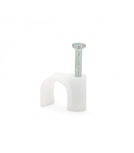 Скобы 9мм для крепления кабеля (100 шт/уп) белые