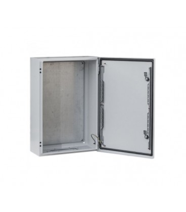 Корпус электротехнический 400х400х250 - 1,4 с монтажной панелью, степень защиты IP65, метал