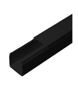 Кабельний канал с двойным замком Merlion 15х10х2000мм черный/антрацит (10шт упаковка) цена за упаковку