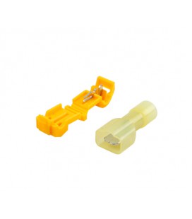 Клеммы T-образные обжимные быстрого монтажа, T5+MDFN1.5-250, 105°C, 24A/600V, Yellow