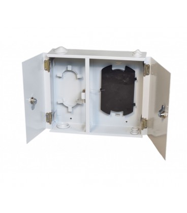 Оптобокс комутационный VAGOS G-16-32 355х305x95, двухдверный, 6 кабельных вводов (сплайс-касета в комлект не входит!)