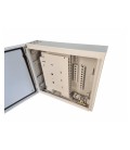 Оптобокс комутационный VAGOS PON(FTTH) 440х500x140 под адаптеры SC-32шт/LC-64шт, 8 вводов кабеля, 6 откидных кроссовых модуля