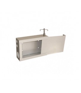 Антивандальный шкаф VAGOS Lite 200х250x100 (0.5мм) дверь пенал, замок - винтовой, 4отв. 22мм, 1отв. 32мм, (Ключ замка в комплект