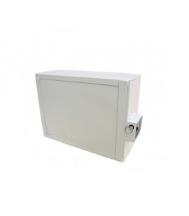 Антивандальный шкаф (Оптобокс) VAGOS 400х300x150 дверь петельная, замок - крабовый 'Арико' , 4отв. 22мм, (касета в комплект не в