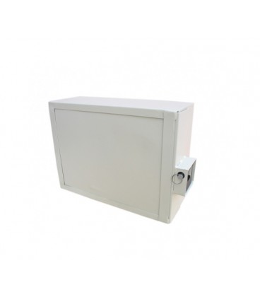 Антивандальный шкаф (Оптобокс) VAGOS 400х300x150 дверь петельная, замок - крабовый 'Арико' , 4отв. 22мм, (касета в комплект не в