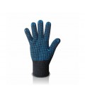 Трикотажные перчатки TWIST хлопок/полиэстеровые, класс 7 ПВХ нанесение, черные цена за 10 пар