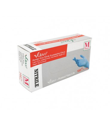 Перчатки Nitrile V Glove 100 шт. в упак. размер M, цена за упак