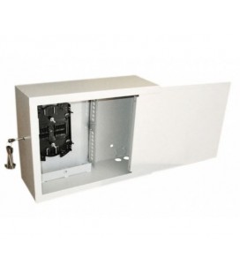 Антивандальный шкаф (Оптобокс) VAGOS Lite 400х300x150 (0.5мм) дверь петельная, замок - сувальдный , 4отв. 22мм, (касета в компле