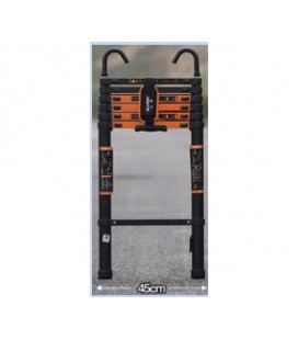 Телескопическая лестница с крючками 2,7м, алюминиевый сплав, до 150кг, ширина 50см, вес 7.2кг, Box