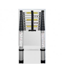 Телескопическая лестница 2,6м, алюминиевый сплав, до 150кг, ширина 48см, вес 5,2кг, Box