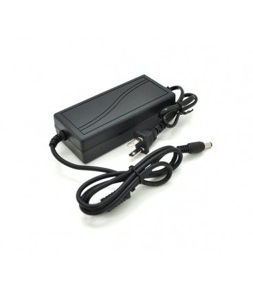 Импульсный адаптер питания 24В 4А (96Вт) штекер 5.5/2.5 длина 1м, Black + переходник на евророзетку