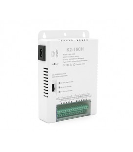 Импульсный блок питания с регулировкой напряжения 12/13,5/15V-10A/16CH по 1А, в пластиковом корпусе, 16-ти канальный