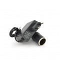 Импульсный адаптер питания LGY-1210, AC110-240V / DC12V 1А (12W ) с прикуривателем
