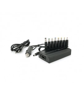 Универсальный БП 100W, корпус - металл, ручная регулировка, 8 разъемов, + прикуриватель, Box