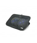 Подставка под ноутбук IceCoorel N106, 10-18', 2*125mm 1400±10% RPM, корпус пластик+алюминий, 2xUSB 2.0, 360x260x32 mm, Black, Bo