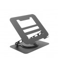 Подставка под ноутбук/планшет L018 складная, поворотная, до 17', алюминий, цвет черный, 245*225*30 мм, 1,5 кг