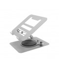 Подставка под ноутбук/планшет L018 складная, поворотная, до 17', алюминий, цвет серебро, 240*220*30 мм, 1,5 кг