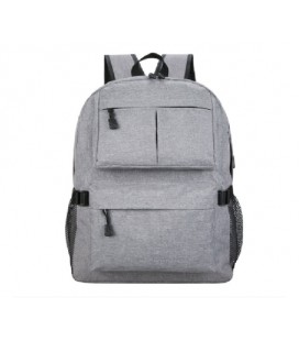 Рюкзак для ноутбука 15.6', материал нейлон, выход под USB-кабель, серый, Q50