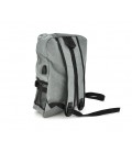 Рюкзак для ноутбука 15.6', материал нейлон, выход под USB-кабель, серый, Q50