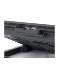 Подставка под ноутбук IceCoorel A9, 10-15.6', 6*60mm 2500±10% RPM, корпус пластик+алюминий, 2xUSB 2.0, 353x255x32mm, Black, Box,