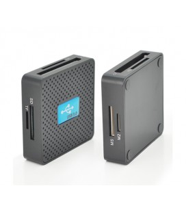 Кардридер универсальный USB 3.0 HDH-939 SD/MMC/MS/TF/M2, USB2.0, Black, Блистер