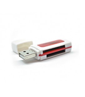 Кардридер универсальный 4в1 MERLION CRD-5RD TF/Micro SD, USB2.0, RED, OEM Q50