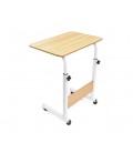 Стол-подставка для ноутбука, прикроватный, регулируемая высота-70-90см, столешница-60х40см, Венге светлая