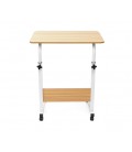 Стол-подставка для ноутбука, прикроватный, регулируемая высота-70-90см, столешница-60х40см, Венге светлая