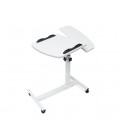 Стол-подставка для ноутбука, прикроватный, регулируемая высота-70-90см, столешница-60х40см, White