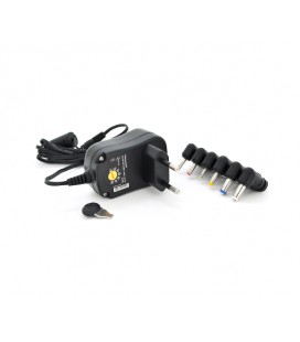Универсальный БП Input 100V-240V 50-60Mhz, Output :3V-12V-1A 12W, 6 Г-образных разъемов 2.35*0.75/ 3.0*1.1/3.5*1.35/4.0*1.7 /5.5