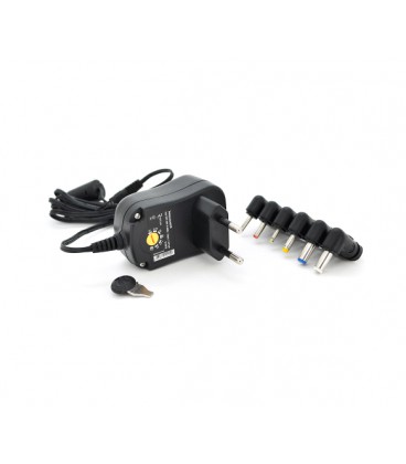 Универсальный БП Input 100V-240V 50-60Mhz, Output :3V-12V-1A 12W, 6 Г-образных разъемов 2.35*0.75/ 3.0*1.1/3.5*1.35/4.0*1.7 /5.5