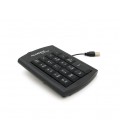 Цифровая клавиатура USB для ноутбука, длина кабеля 130см, (126х93х20 мм) Black, 19к, Blister-box