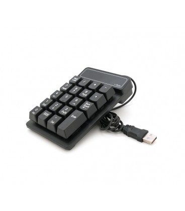 Цифровая клавиатура USB для ноутбука, длина кабеля 150см, (135х85х33 мм) Black, 19к, Box