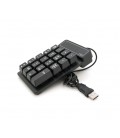 Цифровая клавиатура USB для ноутбука, длина кабеля 150см, (135х85х33 мм) Black, 19к, Box