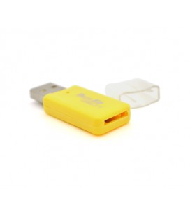 Кардридер MERLION CRD-1VL TF/Micro SD, USB2.0, Yellow, OEM Q100