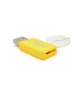 Кардридер MERLION CRD-1VL TF/Micro SD, USB2.0, Yellow, OEM Q100