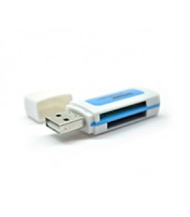 Кардридер универсальный 4в1 MERLION CRD-5BL TF/Micro SD, USB2.0, Orange, OEM Q50
