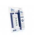 Хаб USB 3.0 алюминиевый, 4порта, 20 см, Пакет