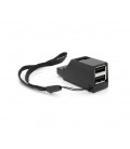 Портативный USB HUB 3.0 на 1 порт USB3.0 + 2 порта USB2.0, Black, OEM