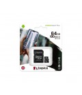 Карта памяти Kingston Canvas microSDHC Class 10 UHS-I, 64GB
