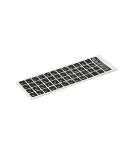 Наклейки на клавиатуру черные с белыми буквами Рус.Англ., OEM