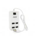 Хаб USB 2.0 4 порта, White, 480Mbts питание от USB, с выключателем, Blister Q100