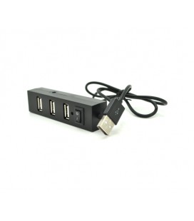 Хаб YT-HUB4-B USB 2.0 4 порта, Black, 480Mbts питание от USB, Blister Q200