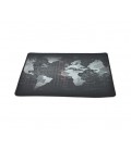 Коврик 240*200 тканевой Карта мира, боковой прошивкой, толщина 2 мм, Пакет