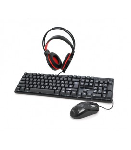 Набор Gamer Cyberpunk CP-009 (Клавиатура+Мышь+Наушники+Коврик), Box
